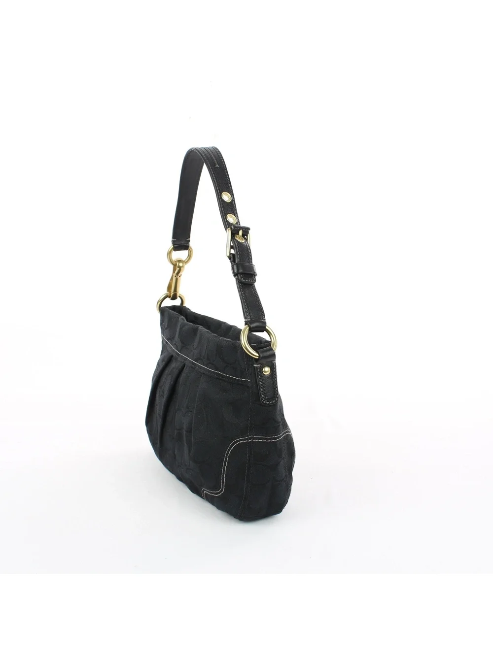 Coach Y2K Hamptons Signature Pleated Hobo Shoulder Bag 12918